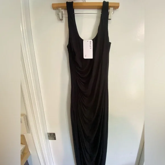 Bailey 44 Black Bodycon Midi Dress Woman’s Size Extra Small - Picture 2 of 7